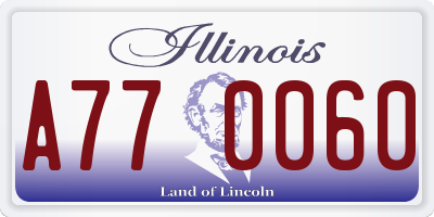 IL license plate A770060