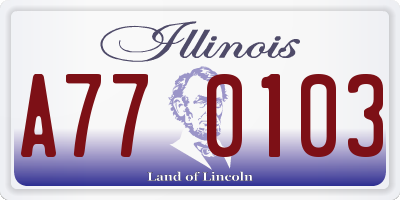 IL license plate A770103