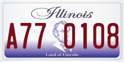 IL license plate A770108