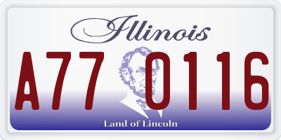 IL license plate A770116