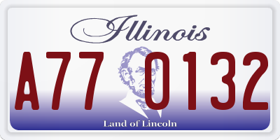IL license plate A770132
