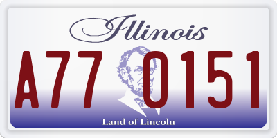 IL license plate A770151