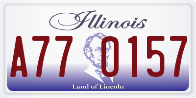 IL license plate A770157