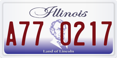 IL license plate A770217