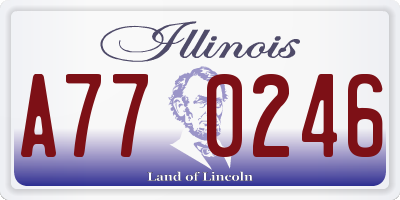 IL license plate A770246