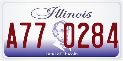 IL license plate A770284