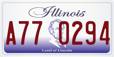 IL license plate A770294