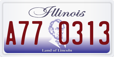 IL license plate A770313