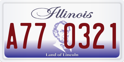 IL license plate A770321
