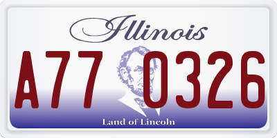 IL license plate A770326