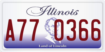 IL license plate A770366