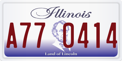 IL license plate A770414