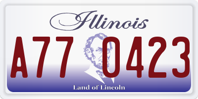 IL license plate A770423