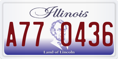 IL license plate A770436