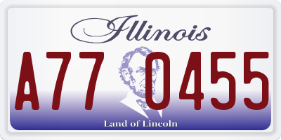 IL license plate A770455