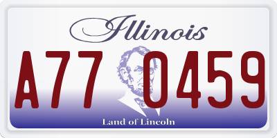 IL license plate A770459