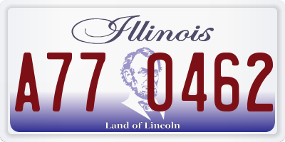 IL license plate A770462