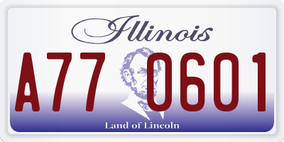 IL license plate A770601
