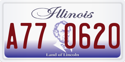 IL license plate A770620