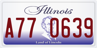 IL license plate A770639