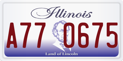 IL license plate A770675
