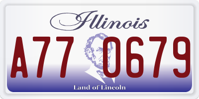 IL license plate A770679