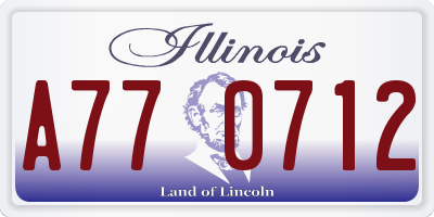 IL license plate A770712