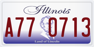 IL license plate A770713