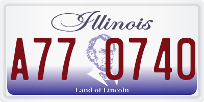 IL license plate A770740
