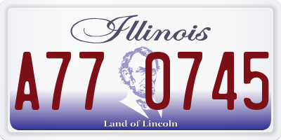 IL license plate A770745