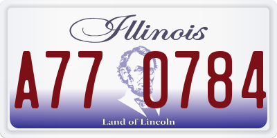 IL license plate A770784