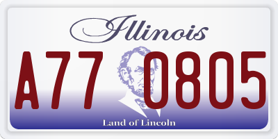 IL license plate A770805