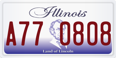 IL license plate A770808