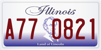 IL license plate A770821