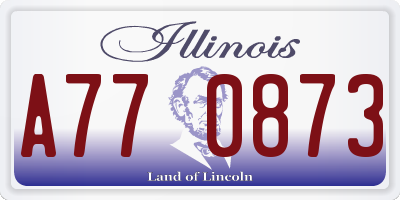 IL license plate A770873
