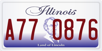 IL license plate A770876