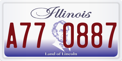 IL license plate A770887