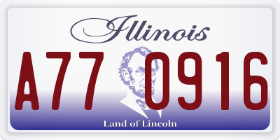 IL license plate A770916
