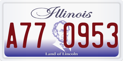 IL license plate A770953