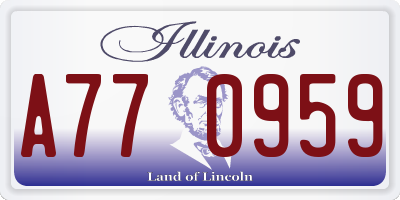 IL license plate A770959