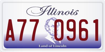 IL license plate A770961