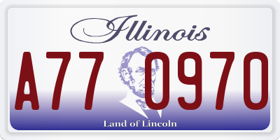 IL license plate A770970