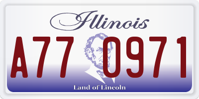 IL license plate A770971