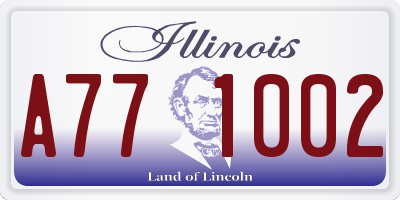 IL license plate A771002