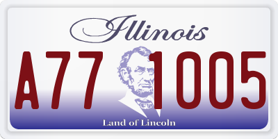 IL license plate A771005