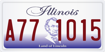 IL license plate A771015