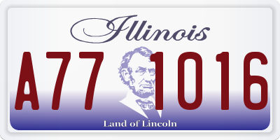 IL license plate A771016