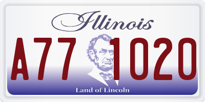 IL license plate A771020