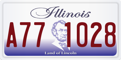 IL license plate A771028