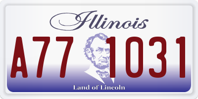 IL license plate A771031